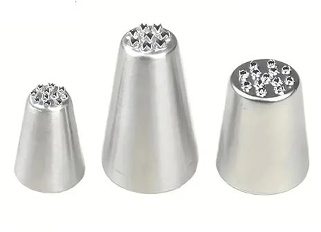 9pcs 3pcs/ste Stainless Steel Cake Decorating Set Seamless Icing Tips&Grass Piping Nozzles Ideal for DIY Baking Supplies