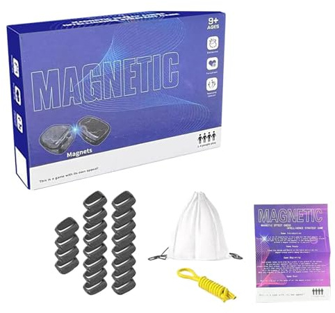 Magnetisches Schachspiel Strategie Tisch Top Magnetspiel mit Saiten Familie Brettspie Set für Kinder und Erwachsene Versammlung und Reisen