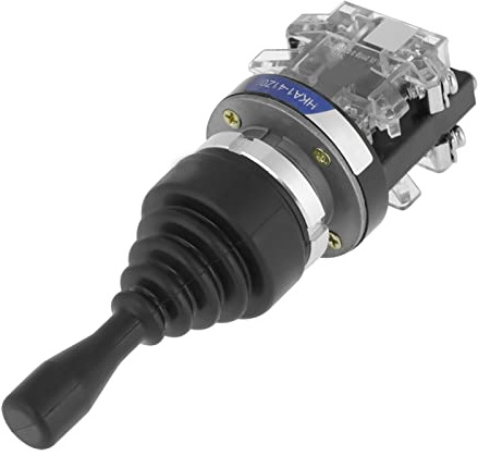 Riuulity HKA1-41Z02 Interruptor de Palanca de Mando Momentáneo de 2 Posiciones, Interruptor de Retorno con Cubierta de Goma, Ideal para Monitoreo de Energía