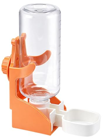 Guinea Pig Water Bottle, Rabbit Water Dispenser with Non Drip Design, Hamster Water Bottle with Stand, Small Pet Drinking Solution, Durable Plastic Construction, Easy to Install and Clean, 500 ml Capa