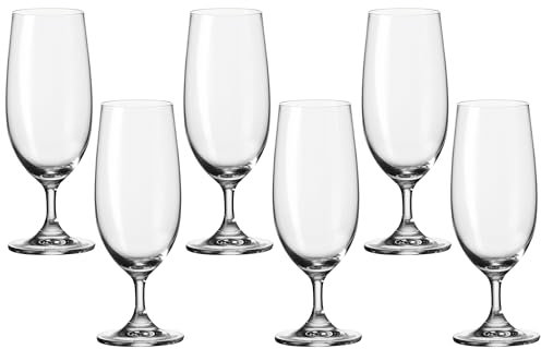 LEONARDO HOME Biergläser DAILY (6er Set) • Stoßfeste Pilsgläser (360 ml) • Spülmaschinenfest & Langlebig • Hochwertige Gläser für Bier • Tulpe mit gezogenem Stil • Bier-Glas Daily • 063318