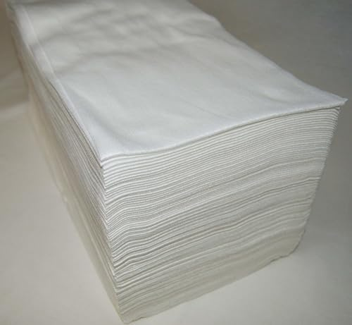 Einweghandtücher aus Vliesstoff, 40 x 80 cm, 800 Stück, in 8 Packungen à 100 Stück, für Friseursalon, Kosmetikstudio, Weiß