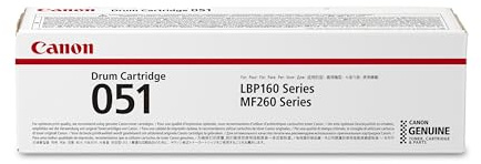 Canon Genuine 051 Black Drum Cartridge Compatible with LBP162dw, MF260 Series