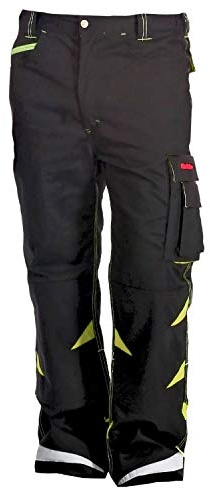Charlie Barato Premium Lange Arbeitshose schwarz/neon-gelb
