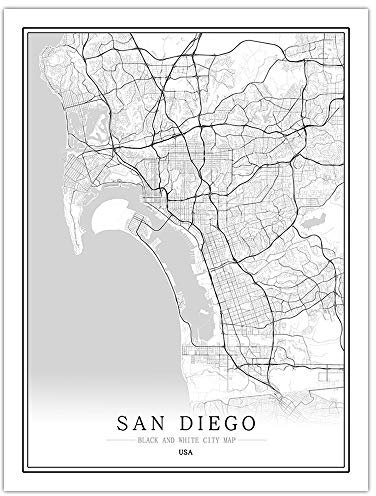 1000 Teile Puzzle Für Erwachsene,Hölzerne San Diego Usa City Puzzles, Klassisches Schwarz-Weiß Map Puzzle Board, Unmögliche Premium-Puzzles, Geschicklichkeitsspielzeug Für Die Ganze Familie, Ung