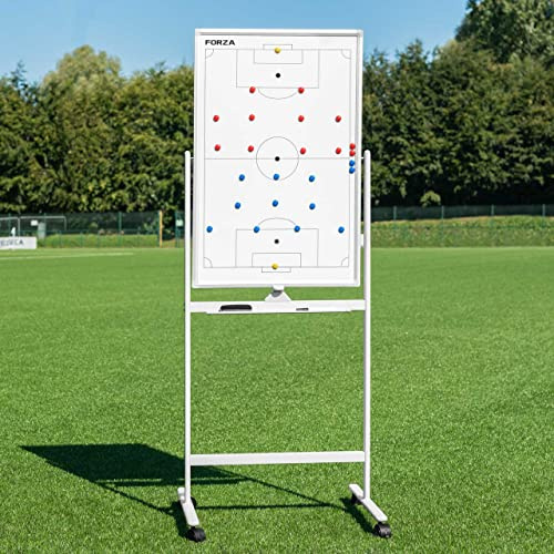 FORZA Tableau Tactiques à roulettes Double Face 90 cm X 60 cm | Tableau Blanc Magnétique