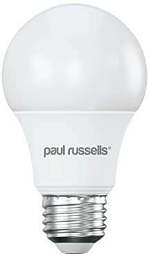 paul russells LED GLS - Dimmable Edison Screw Light, 8.5W 806 Lumens E27 A60 LED Bulbs, 60w Equivalent, 4000K Cool White, Dimmer Standard ES Energy Saving Ceiling Lightbulbs, Pack of 1