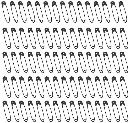 200 Stück Sicherheitsnadeln Klein, Black Sicherheitsnadeln für Kleidung Sicherheitsnadeln aus Metall für Kunsthandwerk Nähen und Schmuckherstellung(0.74inches)