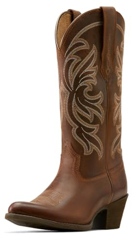 ARIAT Cowboystövlar för kvinnor 51051 HERITAGE J TOE STRECHFIT bruna västerländska ridstövlar, Sassy Brown, 41 EU