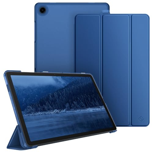 Fintie Hülle für Samsung Galaxy Tab A11+ Plus/Tab A9+ Plus 11 Zoll 2025 | Schlank Tablet Schutzhülle mit Dreifach-Ständerfunktion, Transluzente Rückseite, Navy