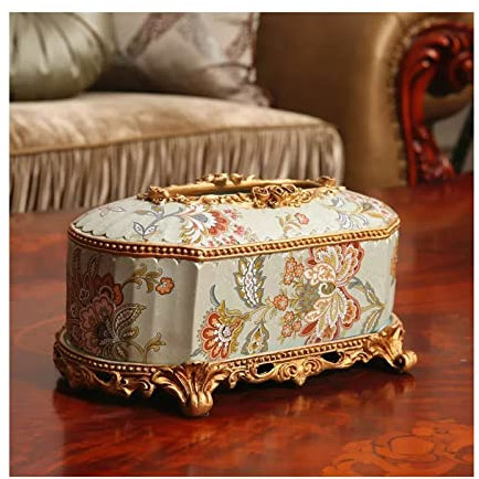 Kosmetiktücher Box Tissue Box Halter Chinesischen Stil Kreative Retro Decor Tissue Lagerung Box Wohnzimmer Schlafzimmer Büro Desktop Tissue Box Abdeckung für Esszimmer Badezimmer Schlafzimmer