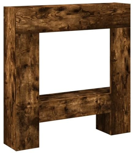 vidaXL Kaminumrandung Räuchereiche 81x18x82 cm Holzwerkstoff