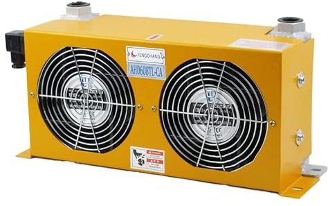 AH0608TL-CA Hydraulic Air Cooler Air Cooled Oil Radiator AF Series Plate-Fin Hydraulic Aluminum Oil Coolers 60L/MIN,DIY Tools(24V)