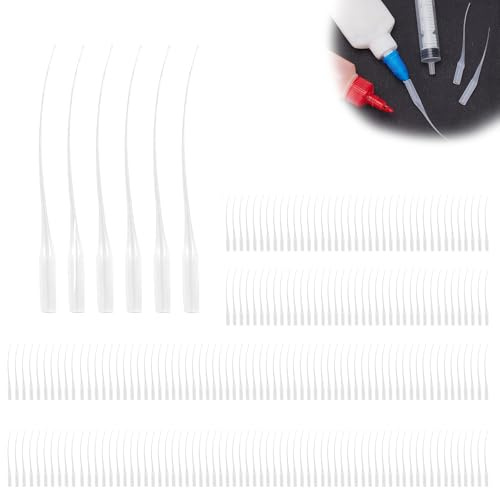 SHENGYIG Micropunte per Colla, 300 Pezzi 0,3 mm Uscita Colla Punte per Bottiglie di Colla, Contagocce di Precisione Micro Punte, per Modellismo DIY Riempiendo Fori Degli Spazi Vuoti