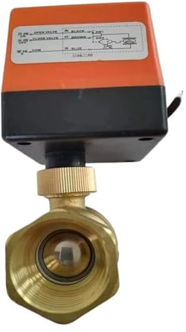 MPYJDTOI 1/2 3/4 1 2 Antrieb Motorisiertes Kugelventil 220V 110V 24V 12V 3-Draht 2-Steuerung 2-Wege Messing Elektrisches Kugelventil Absperrventil(DN50,24VDC_2 Way)