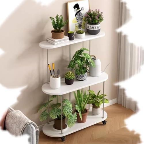 REDEXI Blumentopf Ablageregal Balkon Blumenregal Pflanzenregal Für Drinnen/draußen, Blumenetagere Pflanzenleiter Blumenbank, 100cm Hoch(White,80cm(31in))