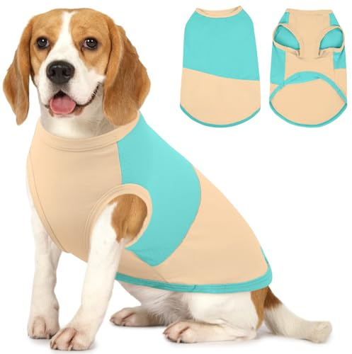 BRKURLEG Summer Dog Cooling Vest Quick Dry Breathable Dogs Cooling Shirts UPF 50+ Sun Protection Dog Shirt Lightweight Pet Shirts for Outdoor Adventures, Walking, Beach, GreenYellow, L