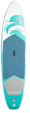 Tabla de Stand Up Paddling Hinchable Kit de Tabla de Paddle Surf con Bomba y Remo Ajustable, Capacidad de Carga de 150 kg, para Jóvenes y Adultos (320 × 76 × 15 cm)