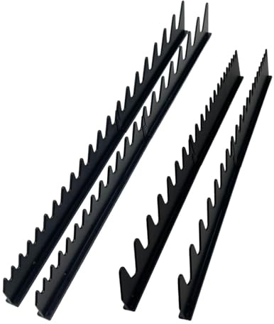 F Fityle Organiseur de Clés à Rail, Support de Clé, Multi-usage, Gain de Place, Pratique, Design En V, Boîte à Outils, Accessoires pour Tiroir, Garage, noir long et court