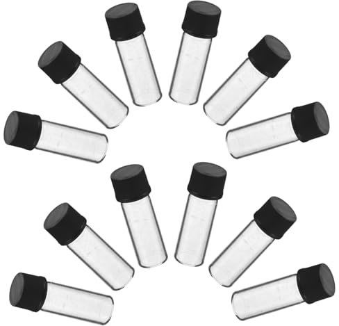 FRCOLOR 100 Pièces Mini Flacons En Verre Petits Récipients En Verre Mini-pots Petites Bouteilles D'échantillons Conteneurs D'échantillons Pour Liquides Transparent Plastique