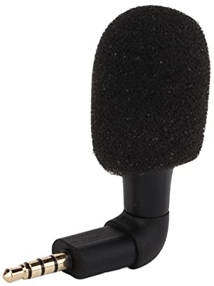Fockety Kleine OmnidireKtionales 3,5 Mm Klinkenmikrofon, 360 ° -Srunde Radio Audio Mikrofon für TRRS CTIA 3,5 Mm Standard-Headset Klinken Telefon, Tragbares Audio Mikrofon für Smartphone