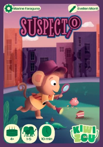 Suspecto - Kooperativt undersökningsspel - för barn och familjer från 4 år - 1 till 5 spelare - snabba spel - av Kiwizou - Blackrock Games