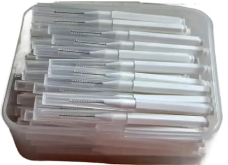Interdentalborstar och tandtrådspinnar, Interdentalborste for mellan tänderna I-Type Push Pull Pack med 80 st Multicolor(80pcs 0.7 Mm White)