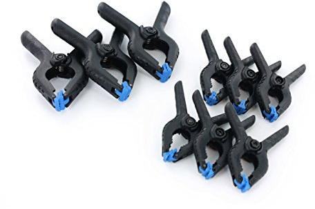 Modelcraft PCL3000 9-Piece Nylon Grip Clamps Set, 38mm & 25mm, Blue
