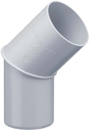 INEFA Coude Descente 45° PVC 85mm Gris Raccord Tuyau Pluvial Montage Facile