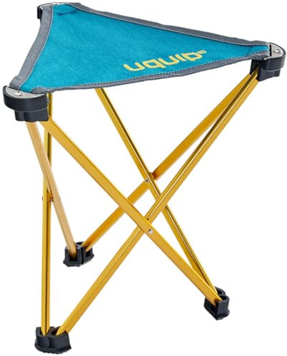 Uquip Leichtgewichtshocker Trinity M Mini Dreibein Hocker Campinghocker 150 kg Blue/Yellow