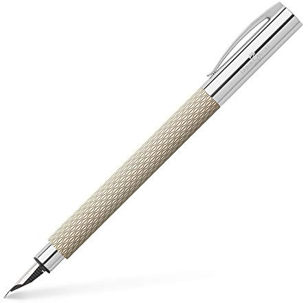 Faber-Castell 149622 - Füller Ambition OpArt, Federbreite EF, White Sand, 1 Stück