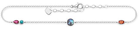 THOMAS SABO Armband Farbige Steine 925er Sterlingsilber