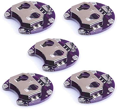 Hailege 5pcs LilyPad Knopfzelle Batteriehalter CR2032 Batteriehalter Case CR2032 Batteriehalterung Modul für Arduino