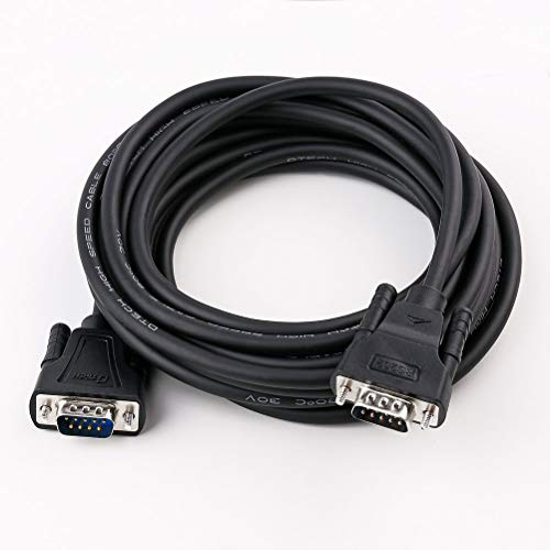 DTech 5 m DB9 Serielles Kabel COM Anschluss Stecker zu Stecker RS232 Gerade durch 9 poliges Datenkabel