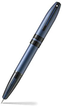 Sheaffer Icon Metallic Blue with Gloss Black PVD Appts. Fountain Pen - Med Nib E0911053