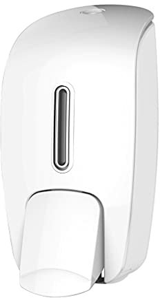 BDPP Seifenspender Manuelle Seifenspender Großvolumige Pumpen-Flasche ABS Harzemulsionsspender geeignet Foras Shampoo Duschgel Desinfektionsspender (Color : White)