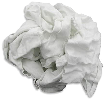 A&A Wiping Cloth- Recycled Cut White Flannel Rags, Perfect for Cleaning and Polishing, 25 Pound Box