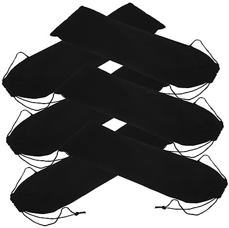 WHAMVOX 6pcs Curling Iron Travel Bags Drawstring Flannelette Hair Tool Storage Pouches for Curling Iron Straightener Blow Dryer Portable Hair Accessories Organizer Suitcase-Friendly