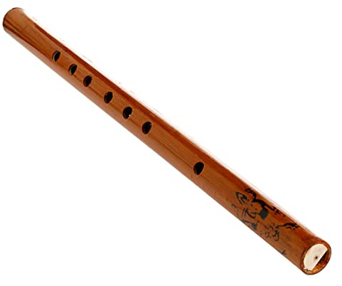 SAKEIOU Traditional 6 Hole Bamboo Flute Clarinet Student Musical Instrument Wood Color Bamboo Flute wood color