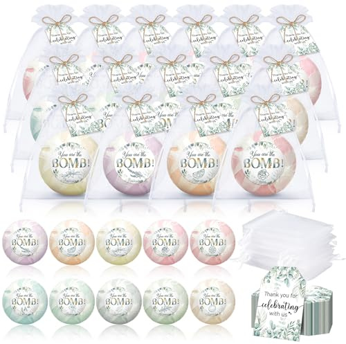 Dansib 50 Packs Wedding Party Favors Bulk Eucalyptus Bath Bombs Spa Gifts Shower Steamers Individually Bridal Shower Favors Gifts Bachelorette Favors Prizes for Guests Women Men