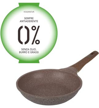 KASANOVA Padella 20 cm antiaderente 0 grassi marrone Cottura