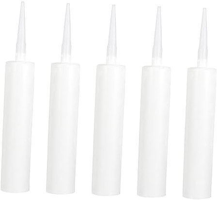 IWOWHERO 5pièces Tube Vide De Colle Pour Verre Rechargeable Tube De Mastic Vide Plastique Fournitures Pour Maison