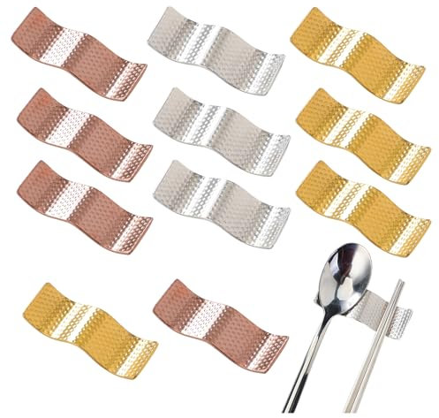 RobustWeg Acciaio Inossidabile 304 Supporti Cucchiaio Forchetta per Tavolo,Riposo per Le Bacchette,Porta Bacchette A Prova di Caduta,Poggia Posate da Tavolo,Supporto per Forchetta E Coltelli