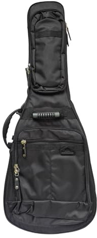Generisch Gitarrentasche gepolstert 25mm für 3/4 Konzertgitarre – hochwertig & stabil – wasserdicht, robust, Rucksackgurte, Tasche für Klassikgitarre 3/4 schwarz – Gitarrenhülle mit Zubehörfach
