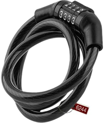 Antivol À Combinaison De Vélo, Câble De De Vélo, Cadenas De Sécurité À 4 Chiffres, Antivol De Vélo Robuste, Protection Antivol Pour Équipement De Plein Air, Scooter