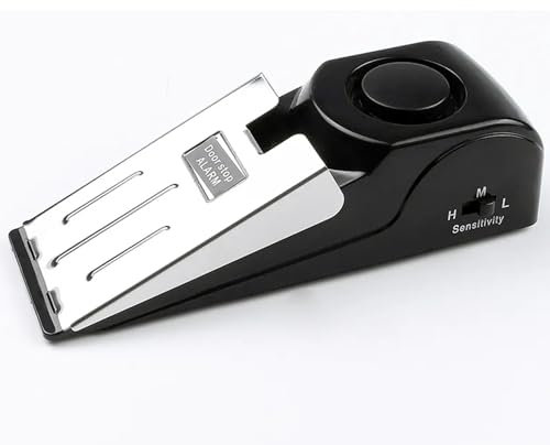 Meichoon Atascos de cuña de tope de puerta de alarma para el interior 120db antirrobo ruidoso portátil a prueba de viento para el hogar hotel Detección de alerta de seguridad Seguridad de viaje