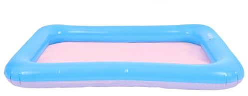 Yardwe Inflatable Pvc Sandbox Tray Boys and Girls Mini Sand Table Colorful Portable Sand Playset for Children Indoor Use