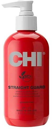 CHI Straight Guard Smoothing Styling Cream, beseitigt Frizz für glattes & glänzendes Haar, maximale Kontrolle, 241 ml