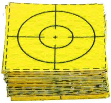 sourcing map 30pcs Survey Reflector Sheets 40mm x 40mm Self-Adhesive Surveying Target Mark Sticker Total Station Reflective Sheet Tape for Ship Inspection Tunnel Measure, Green