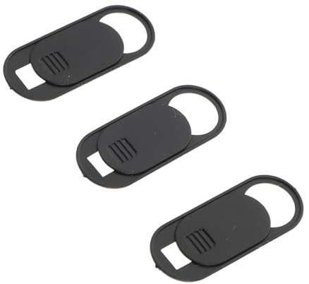 ULTECHNOVO Cubierta de Privacidad para Cámara Web 3 Piezas Negra, Protectores Compactos y Prácticos para Portátiles, Smartphones y Tablets, Cubiertas de Lentes Seguras y Ligeras